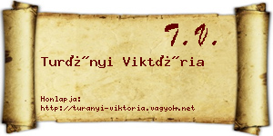 Turányi Viktória névjegykártya