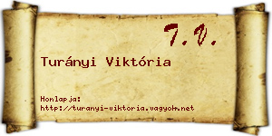 Turányi Viktória névjegykártya